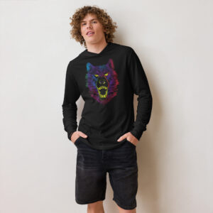 Wolfee Hooded long-sleeve tee