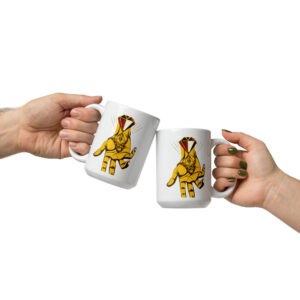 Diamond Hands White glossy mug